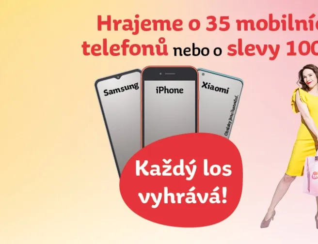 Nakupte a vyhrajte mobil nebo slevu 100 Kč