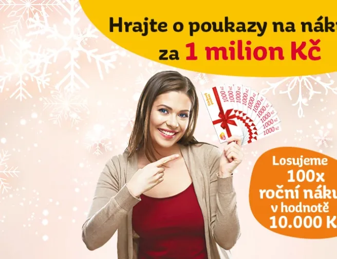 Vánoční  hra drogerie Teta o nákupy za 1 milion Kč