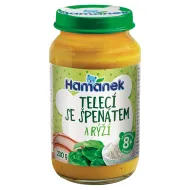 Hamánek Telecí se špenátem a rýží 230g