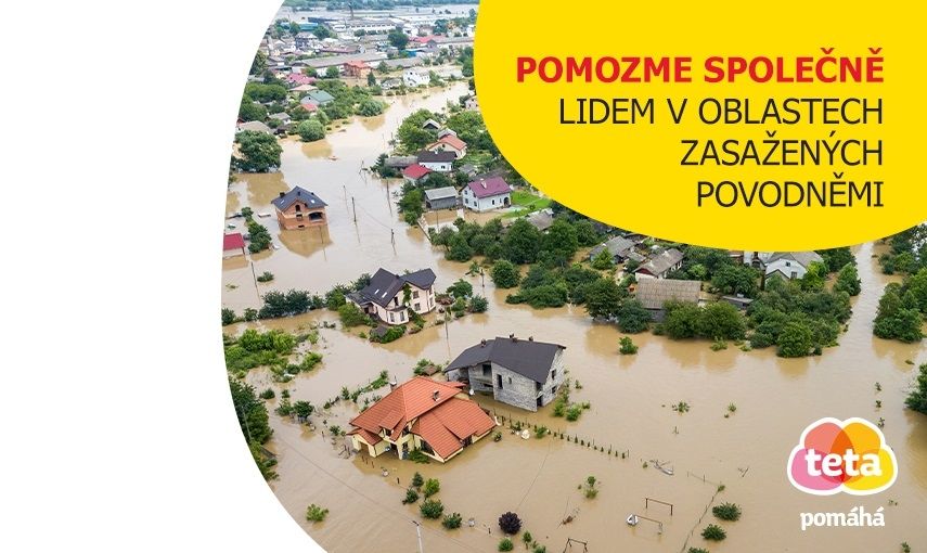 Pomozte s námi oblastem zasaženým povodněmi hlavní banner