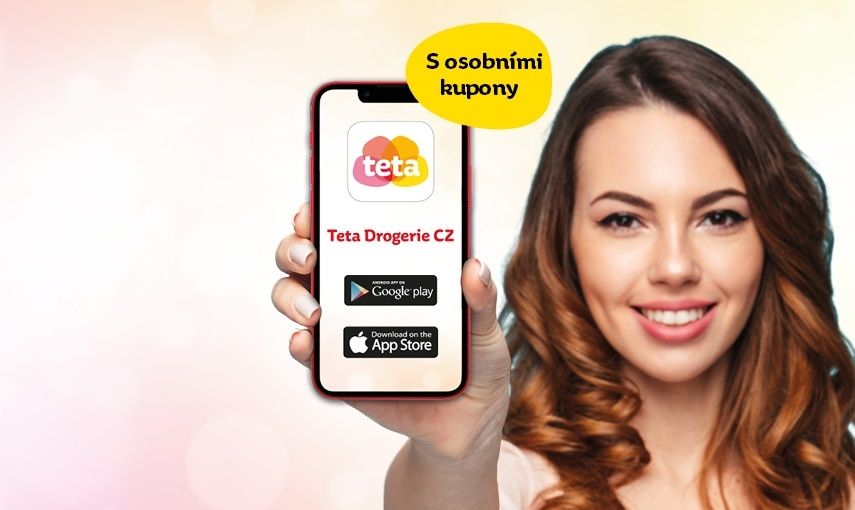 Užívejte si nákupy s mobilní aplikací Teta hlavní banner