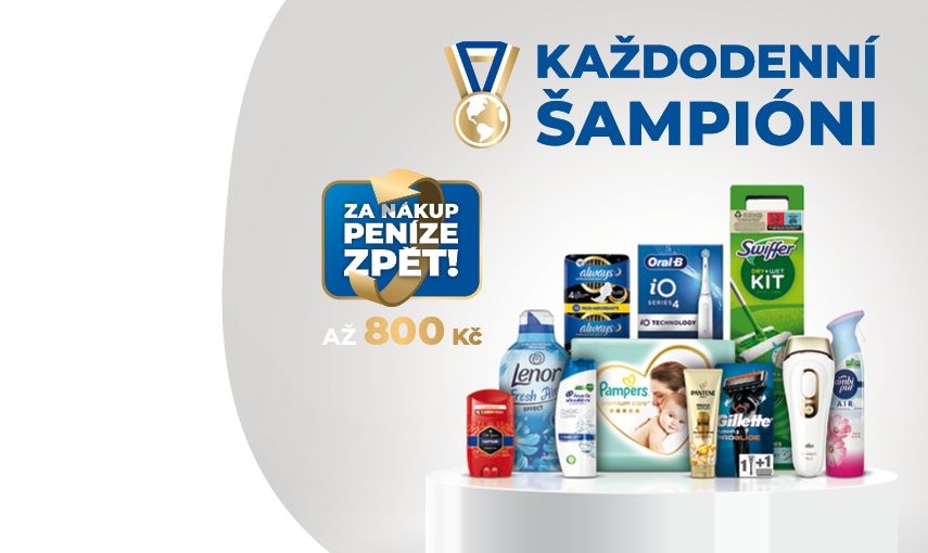 Získejte zpět až 800 korun na vybrané produkty hlavní banner